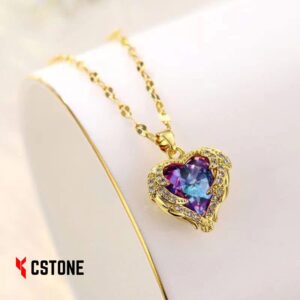 Golden Heart Pendant Necklace
